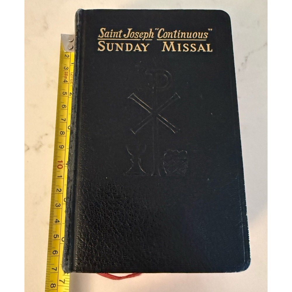 Vtg Saint Joseph Continuous Sunday Missal Catholic Mass English 1957 Leather